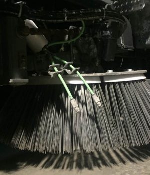 sweeper brush of street cleaning vehicle